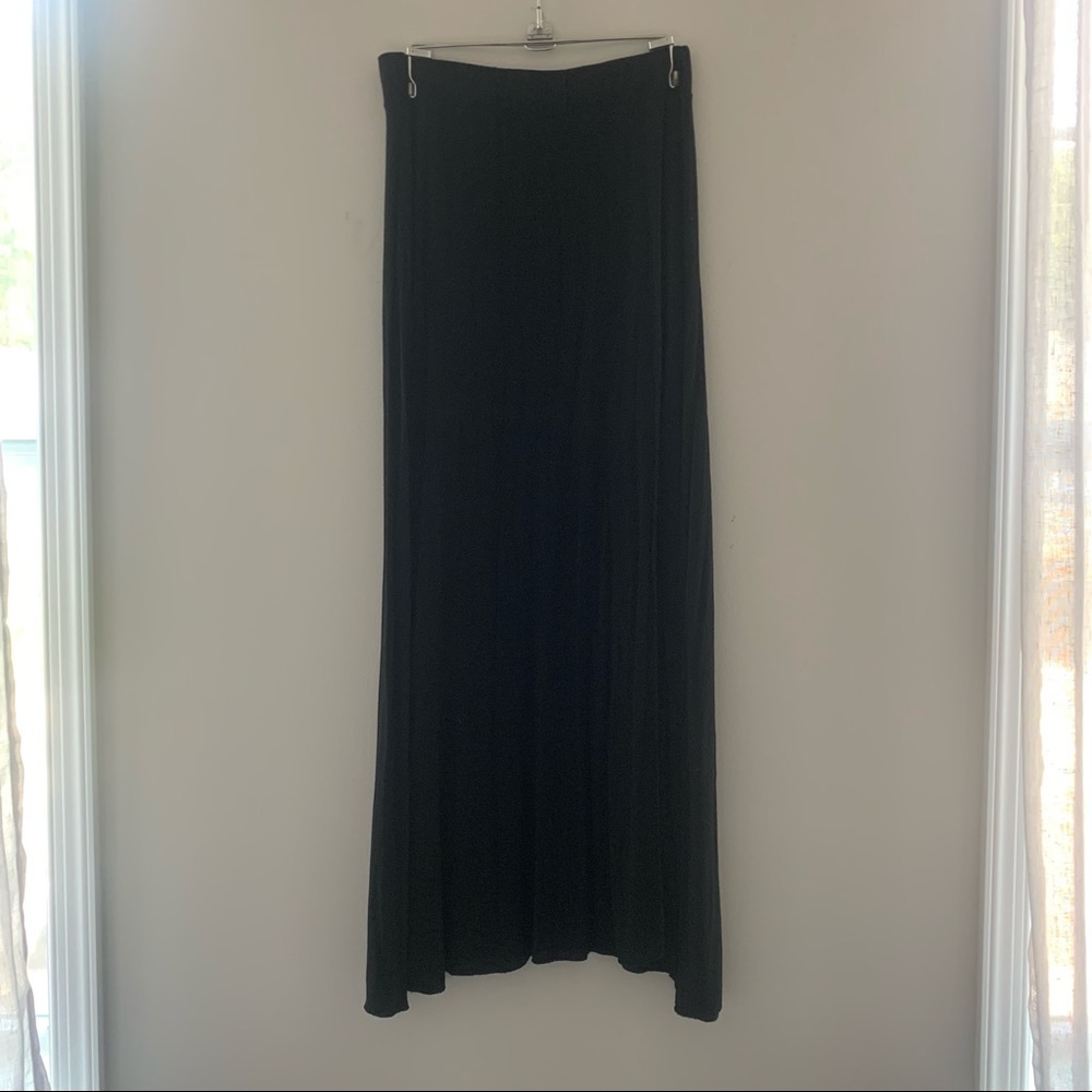 Brandy Melville black jersey maxi skirt with slit
